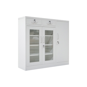 Armoire de rangement métallique moderne verrouillable et réglable à 2 tiroirs pour usage commercial, bureau à domicile, salon, école - Product Image 5