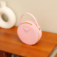 Sac à main rond en cuir PU de luxe pour femmes, sac bandoulière pour le shopping