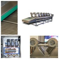 Ligne de séchage industrielle à l'air comprimé avec ventilateur hélicoïdal pour le séchage des surfaces de matériaux alimentaires par soufflage d'eau