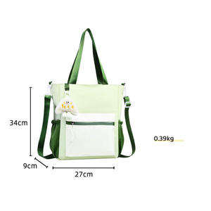 Sac bandoulière personnalisé avec logo d'usine, sac fourre-tout décontracté grande capacité pour enfants, idéal pour <span class=keywords><strong>cours</strong></span> <span class=keywords><strong>de</strong></span> <span class=keywords><strong>soutien</strong></span> <span class=keywords><strong>scolaire</strong></span>, coloré et tendance - Product Image 4