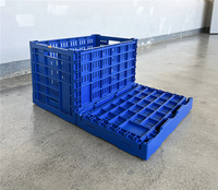 Caisse de stockage pliable et empilable en plastique durable de 600x400x400mm, style maille, pour fruits et légumes, vente en gros et personnalisable