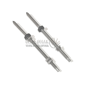 สลักเกลียวแขวนแผงโซลาร์เซลล์สแตนเลส M10x250 มม. สำหรับติดตั้งบนหลังคากระเบื้อง ชุบสังกะสีแบบจุ่มร้อน พร้อมน็อตและยาง EPDM สำหรับโครงสร้างเหล็ก - Product Image 3