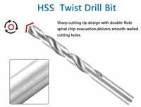 Twist Drill Bit High Speed Steel Metric Inch Size for Wire Thread Insert Drilling Processing Multi Size
