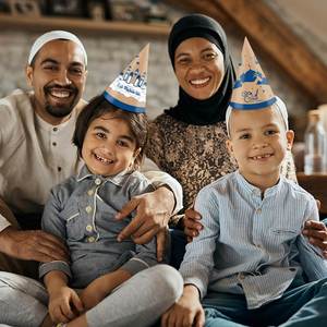 Huiran 6 chapeaux en papier pour enfants, chapeaux de fête Eid Mubarak, accessoires photo pour festival musulman - Product Image 3