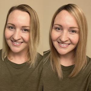 Perruque en dentelle complète transparente HD en cheveux humains personnalisée en usine, avec mèches, dentelle HD vierge, sans colle, couleur blonde ombrée - Product Image 1