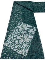 Tissu en dentelle africaine vert olive, motif floral luxueux, perles et paillettes