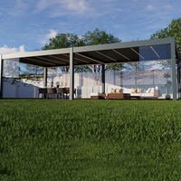 Toit bioclimatique automatique en aluminium pour jardin, gazebo, terrasse, cour, patio, balcon, pergola