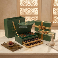 Caja de Regalo Premium para Baklava con Estampado Dorado a Mano, Caja de Regalo Personalizada para Baklava con Logotipo Personalizado