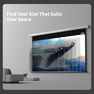 Màn chiếu điện tự động thu gọn Wupro 92/100/106/110/120/133 inch, chất liệu PET mềm, hỗ trợ 4K ALR - Product Image 4