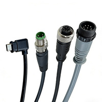 Cable de Extensión Macho-Hembra M12 de Alta Durabilidad, Longitud Personalizada, Anti-Interferencia, para Sensores Industriales, Arnés de Cableado