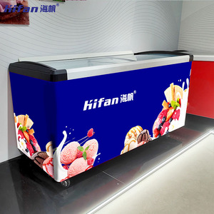 Vitrine Réfrigérée Personnalisée à Plateau en Verre pour Glaces et Sucettes Glacées, à Refroidissement par Air, Meilleures Ventes, Économique - Product Image 5