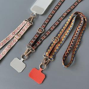 Alça Larga de Celular Transversal em Corda Estilo Boêmio Robusta e Durável Alça de Pescoço para Câmera Unissex com Patch para Capa de Celular - Product Image 2