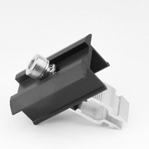 Solar Mounting <b>Bracket</b> <b>Black</b> Side Clamp Anodized Aluminum For Pv Panel Installation - Product Image 1