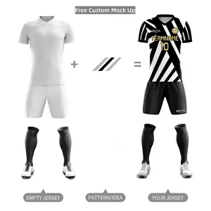 Custom Soccer Shirt Wear Football Kit Dropshipping Football Shirt Football Uniforms Set Sublimated Color Soccer Jersey