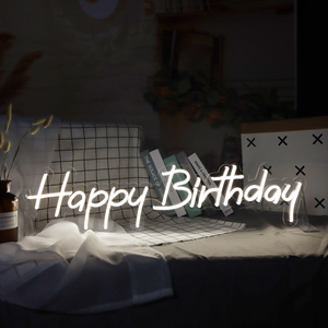 LC Drop Shipping Product Happy Birthday Neon Light Words Decorative Neon <strong>Sign</strong> - Product Image 4