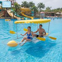 Sac flottant latéral transparent pour siège de kayak, pare-soleil Bimini avec double pagaie pour la pêche, fabriqué en Chine par Lumark, anti-rayures