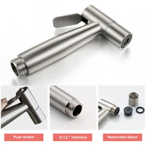 Новый Ручной Биде из нержавеющей стали, <span class=keywords><strong>OEM</strong></span>/ODM, роскошный смеситель для биде, оптовая продажа, мусульманский распылитель для биде Shattaf - Product Image 3