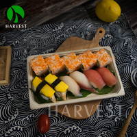Boîte à sushi en pulpe de bambou biodégradable écologique, boîte à nourriture jetable