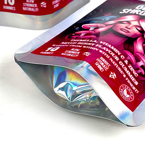 Tùy chỉnh <span class=keywords><strong>in</strong></span> Holographic <span class=keywords><strong>Ziplock</strong></span> kẹo túi bao bì nhự<span class=keywords><strong>a</strong></span> đứng lên Túi Nắp kéo Gummy dây kéo túi - Product Image 4