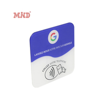 Personalisierte Druckplatte NFC Google Bewertung Acryl Karten NFC Tag mit QR Code