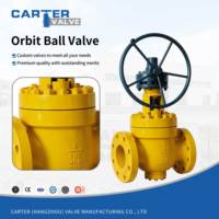 Vanne à boisseau sphérique Orbit à tige montante, jointage forcé, acier inoxydable duplex, à bride, siège métallique manuel, zéro fuite, classe 1500, API6D, OEM ODM