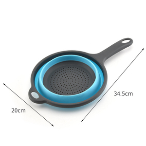Colador Plegable de Cocina, Colador de Silicona Plegable <span class=keywords><strong>para</strong></span> Verduras, Frutas y <span class=keywords><strong>Pasta</strong></span> con Mango - Product Image 3