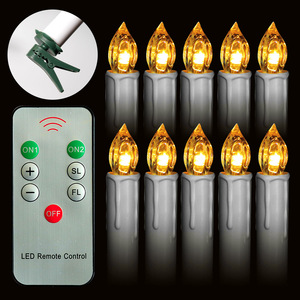 Bougie décorative à <span class=keywords><strong>LED</strong></span> <span class=keywords><strong>sans</strong></span> <span class=keywords><strong>fil</strong></span> à télécommande, à intensité variable, en plastique, <span class=keywords><strong>pour</strong></span> décoration d'arbre <span class=keywords><strong>de</strong></span> <span class=keywords><strong>Noël</strong></span>, vente chaude - Product Image 3