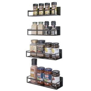 Confezione <span class=keywords><strong>da</strong></span> 4 pezzi <span class=keywords><strong>da</strong></span> cucina multifunzione a <span class=keywords><strong>parete</strong></span> porta-spezie con lato medio per frigorifero con supporto laterale per frigorifero - Product Image 1