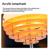 Lampadaire LED Bauhaus en fer, intensité variable en continu, lumière tricolore, haut de gamme, pour salon, ambiance coucher de soleil