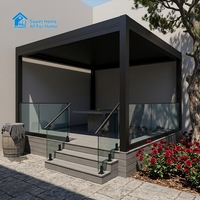 Pergola Bioclimatique Motorisée en Aluminium Sweet Home Garden avec Toit Rétractable, Écologique et Résistante aux Intempéries