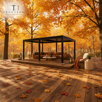Pergola à lames orientables en aluminium écologique avec structure thermolaquée, conception étanche et résistante à la pluie pour l'extérieur