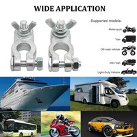 Connecteur de borne de batterie de voiture en alliage d'aluminium avec couvercle positif et négatif pour camion, fourgon, camping-car, bateau, automobile
