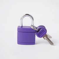 Petit cadenas en fer 32 mm avec cylindre carré en laiton, verrou de sécurité étanche à clé pour bagages, portes et armoires
