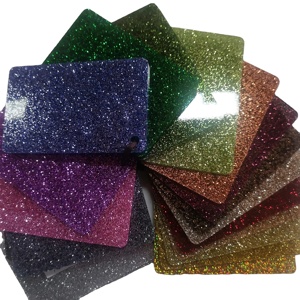 Paquete de muestra de lámina acrílica de tela estampada con purpurina de paquete mixto con descuento a granel (12 colores) - Product Image 3