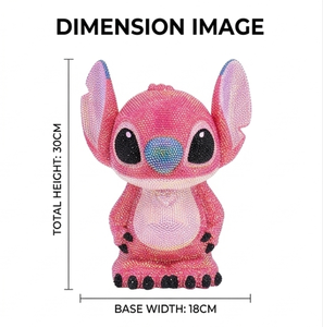 Hucha de Stitch Ángel Rosa con Diamantes de Imitación BSA, Figura de <span class=keywords><strong>Lilo</strong></span> & Stitch DIY con Diamantes Completos, Decoración para el Hogar, Estatua de Personaje de Dibujos Animados, Regalo - Product Image 2