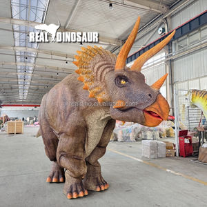 Parc aventure réaliste <span class=keywords><strong>triceratops</strong></span> dinosaure costume pour deux interprète - Product Image 6