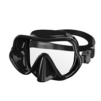 Masque de plongée personnalisé pour adultes avec lentille trempée, design sans cadre, silicone liquide pour la plongée libre, la pêche, la plongée avec tuba et la pêche à la ligne.