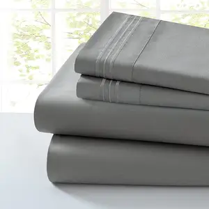1800 draps <span class=keywords><strong>de</strong></span> luxe pour hôtel ensemble <span class=keywords><strong>de</strong></span> <span class=keywords><strong>lit</strong></span> pleine grandeur-draps rafraîchissants-literie extra douce-<span class=keywords><strong>sangles</strong></span> élastiques 4 pièces - Product Image 1