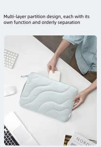 Housse d'ordinateur portable légère et mignonne de 14 pouces et 16 pouces, housse de protection rembourrée pour ordinateur portable avec poignée rétractable - Product Image 2