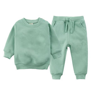 Sweat-shirts à col rond, pulls, ensembles de survêtements en molleton bouclette pour enfants, collection automne-hiver, style boutique - Product Image 3