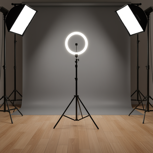 Soporte de anillo de luz de fibra de carbono E-B de 7 pies con trípode de bloqueo rápido para teléfono, uso flexible - Product Image 2