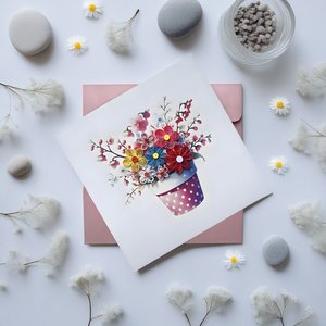 บัตรของขวัญกระดาษงานฝีมือจากเวียดนามพร้อมลวดลายดอกไม้3D หรูหราและการออกแบบเป็นม้วน - Product Image 4