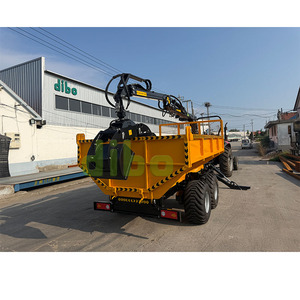 DIBO CE Matériel forestier et agricole : Grue forestière à benne basculante pour copeaux de bois, sciure et coquilles, avec remorque wagon 4x4 - Product Image 5