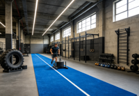 Gazon artificiel de haute densité pour salle de sport, 15 mm, anti-abrasion, piste de sprint pour luge, tapis de sol pour salle de sport intérieure
