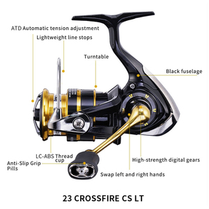 <span class=keywords><strong>Moulinet</strong></span> de pêche spinning <span class=keywords><strong>Daiwa</strong></span> Crossfire LT original 2023, 1000-3000, puissance 5-12 kg, engrenage robuste, corps léger, bobine en alliage d'aluminium - Product Image 2