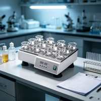 Agitateur orbital numérique de laboratoire 30-300 tr/min, grande capacité, fonction minuterie pour mélange et incubation de flacons en laboratoire