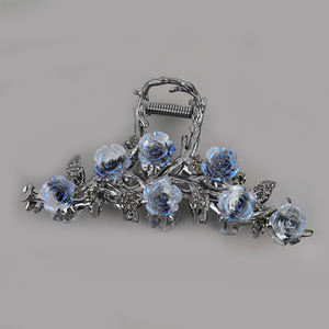 <span class=keywords><strong>กิ๊บ</strong></span>ติดผมโลหะสไตล์วินเทจจีน คุณภาพพรีเมียม สีน้ำเงินเข้มลายดอกคามิลเลีย ดีไซน์หรูหรา สีเงินธรรมชาติ แข็งแรงทนทาน - Product Image 1