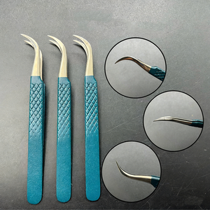 Pince à épiler pour extensions de <span class=keywords><strong>cils</strong></span> en acier inoxydable de haute précision à pointe lisse, fabriquée directement par Yucagci |   Outils de beauté pour la vente en gros - Product Image 4