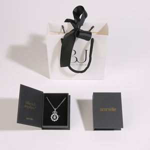 Customizable Square Cardboard Book <b>Gift</b> Package <b>Box</b> Magnetic Closure for Valentine's Day <b>Jewelry</b> Packaging Personalized Simple - Product Image 2