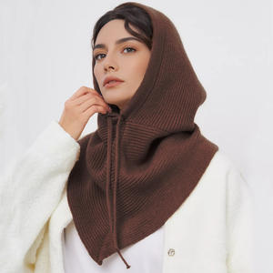 หมวกไหมพรมถักลายปักมืออะคริลิก 100% สีพื้นแบบใหม่ ใช้ได้สองแบบ พร้อมเชือกผูก สำหรับผู้ใหญ่ ทั้งชายและหญิง - Product Image 3